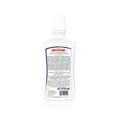 Spry spearmint mouthwash in use demonstrating gentle rinse and improved mouth comfort