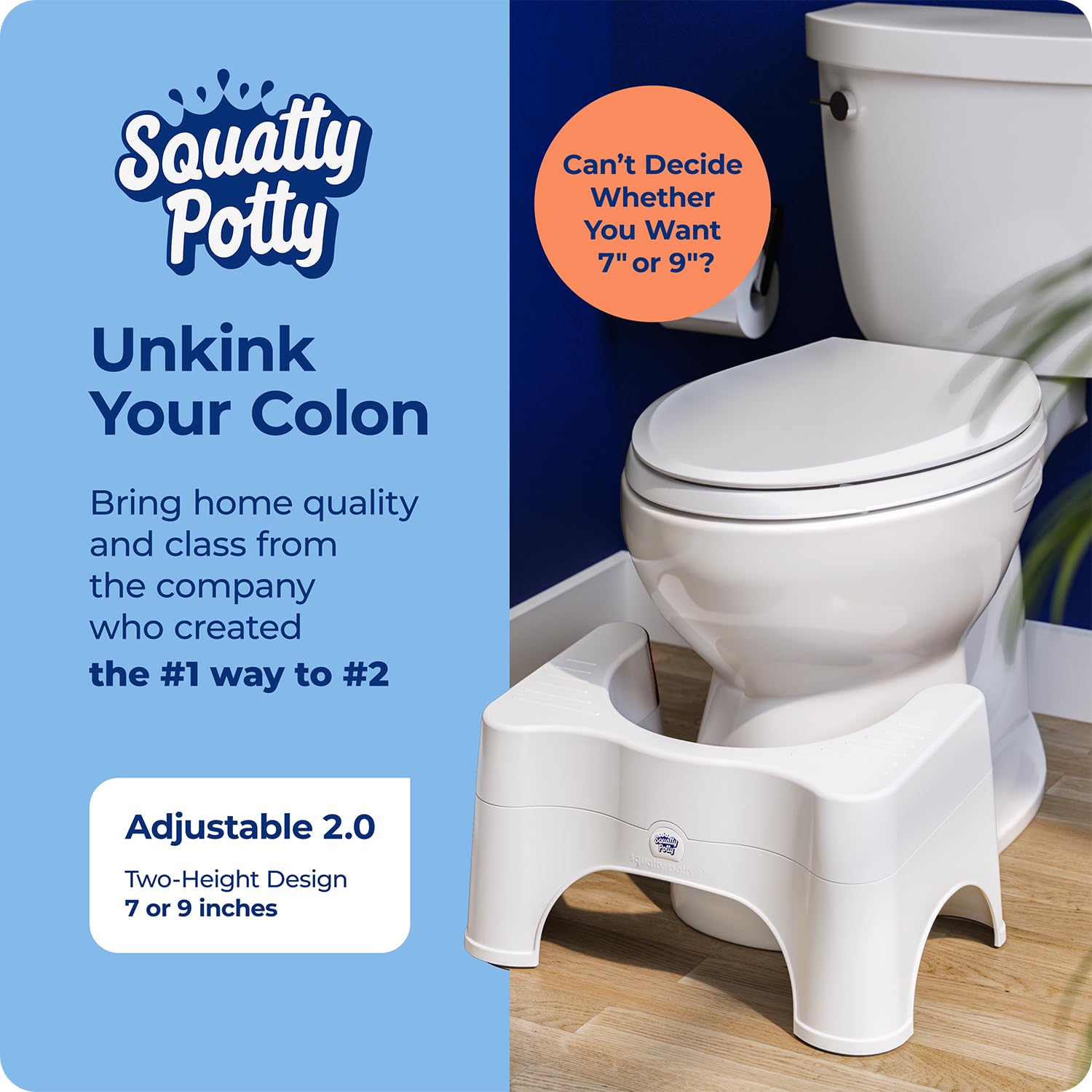 Squatty Potty close-up of removable topper highlighting secure fit and quick height change