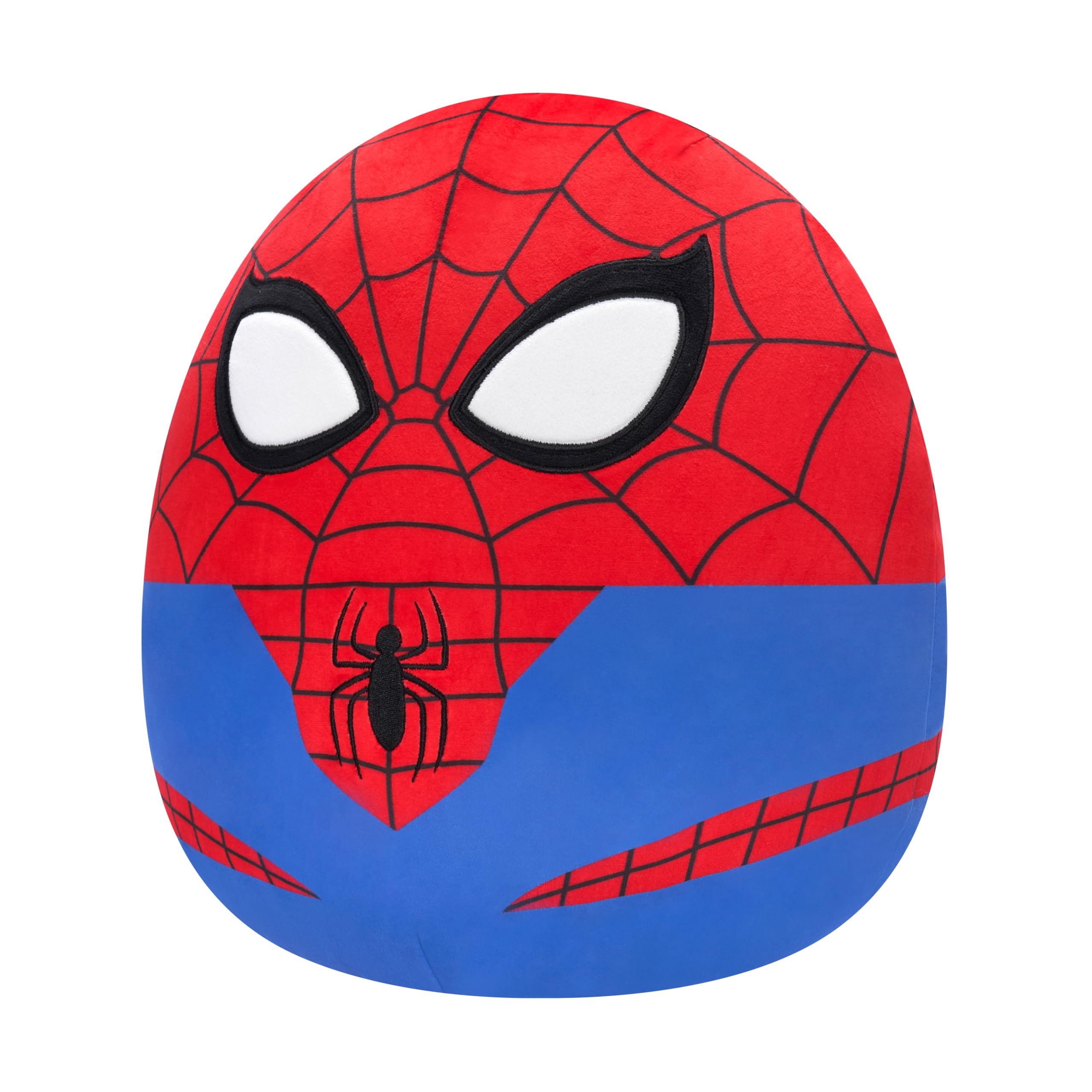 Squishmallows Spider-Man close-up of fabric texture for soft touch benefit