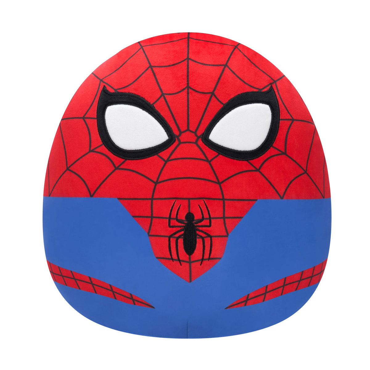 Squishmallows Spider-Man front view showing plush design and cuddly comfort