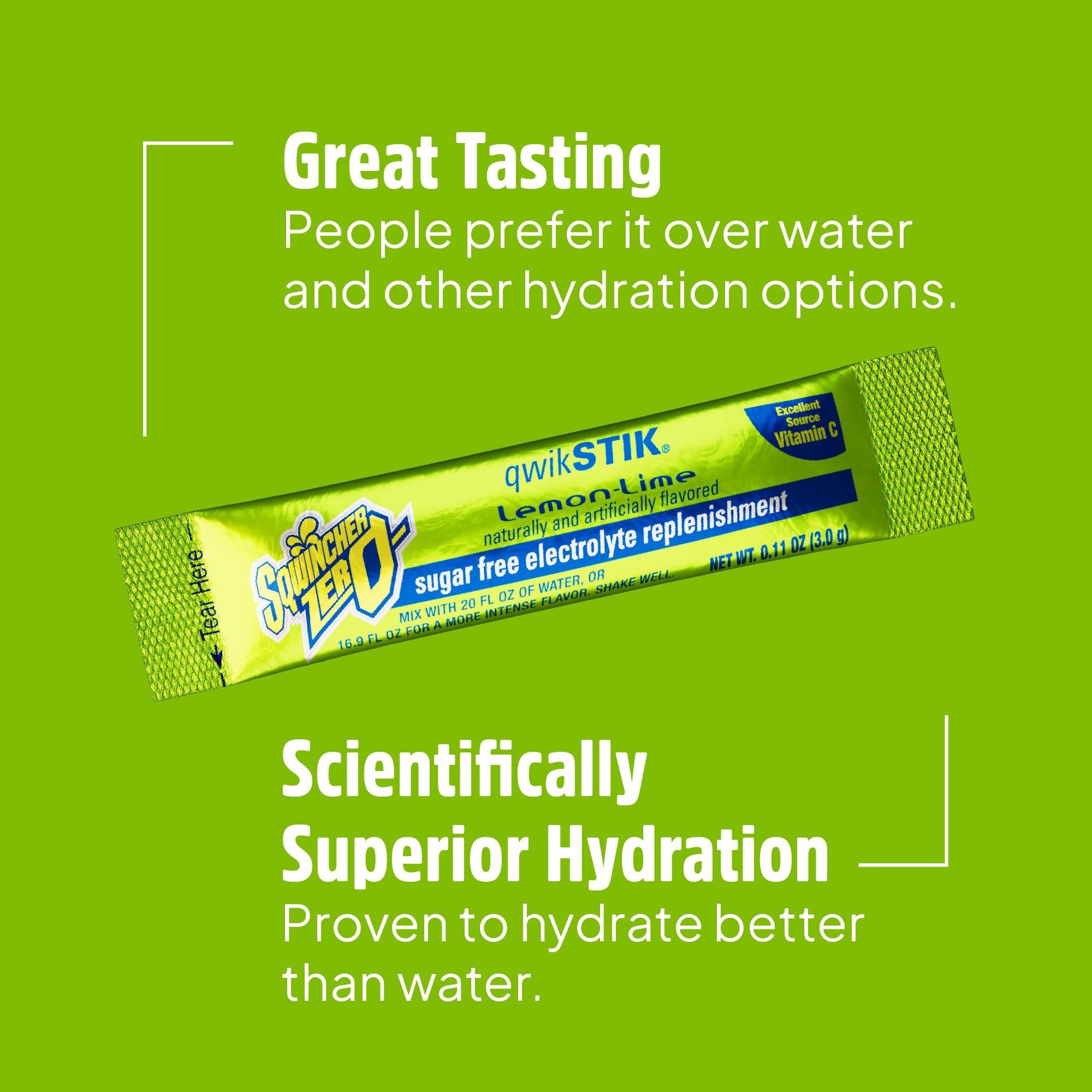 Clear water bottle with mixed Sqwincher lemon-lime drink showing refreshing hydration benefit