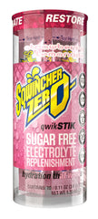 Sqwincher front packet showing strawberry lemonade flavor and single-serve convenience