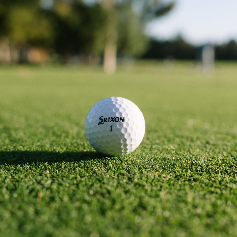 Srixon approach shot landing showing improved greenside control