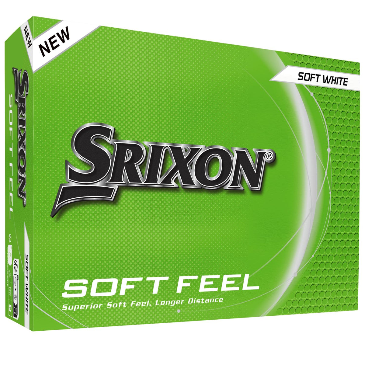 Srixon front packaging showing value and soft feel benefit