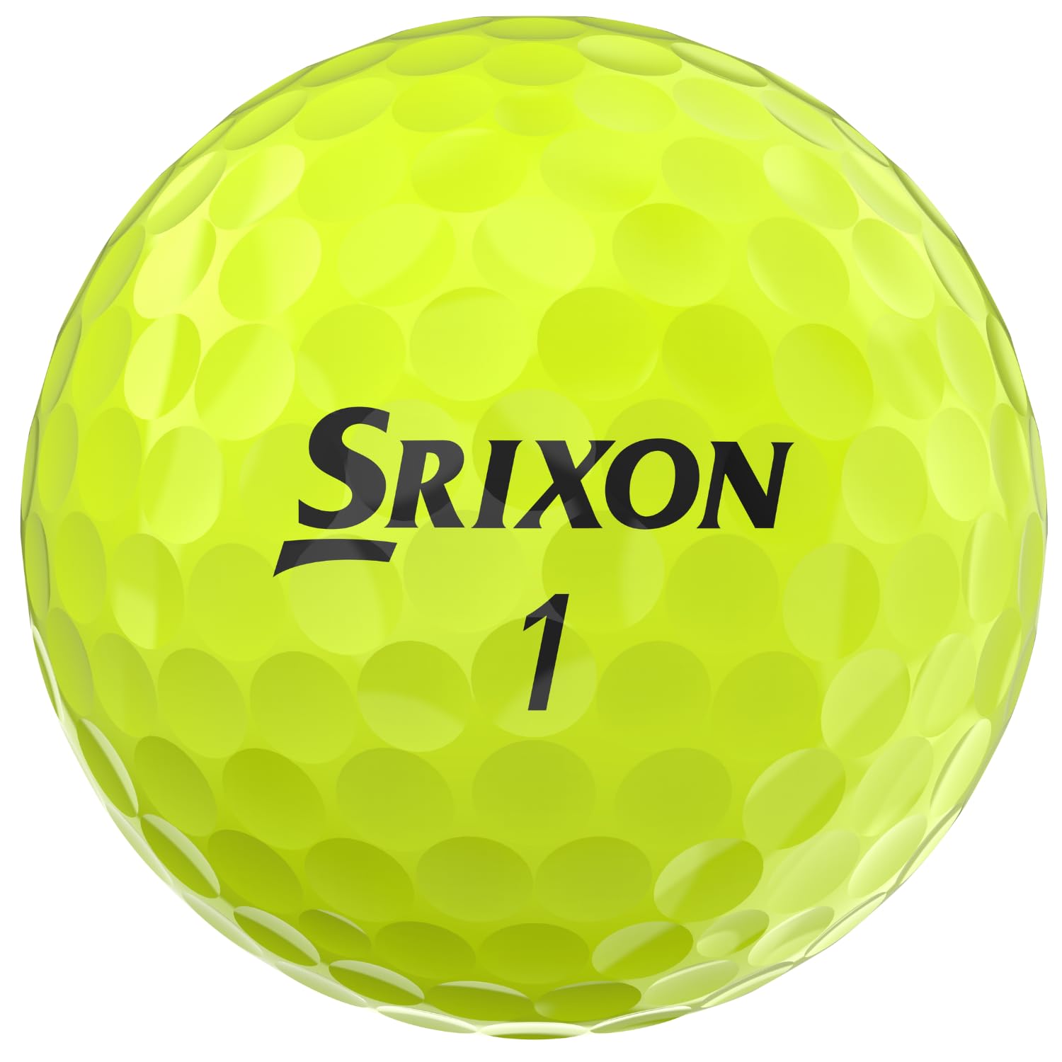 Srixon Soft Feel ball on tee in bright yellow improving visibility and launch tracking