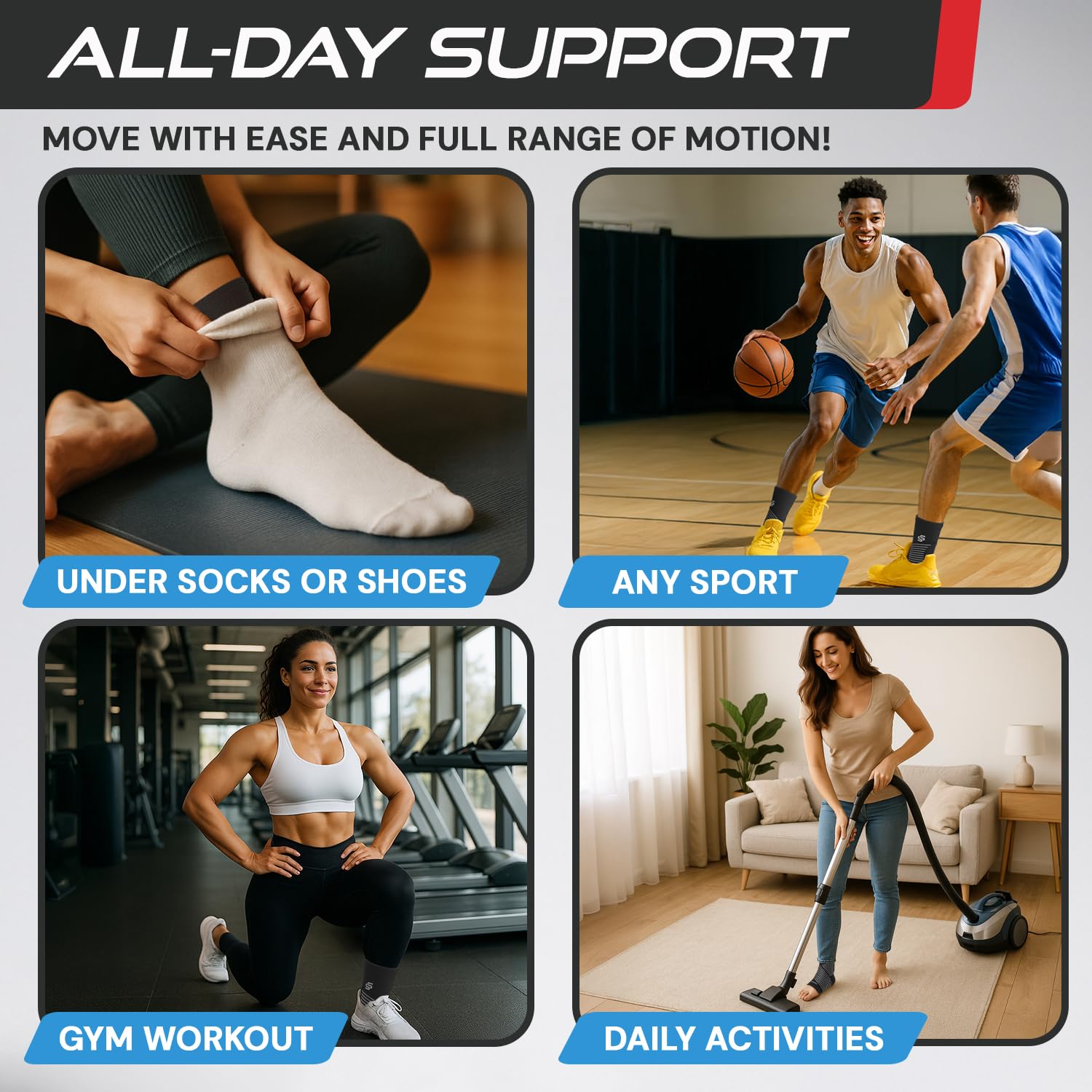 SS SLEEVE STARS in-shoe profile view illustrating low-profile fit and compatibility with shoes