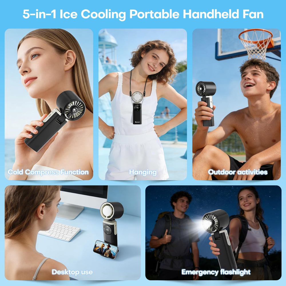 SSWind base used as phone holder while delivering stable desk cooling