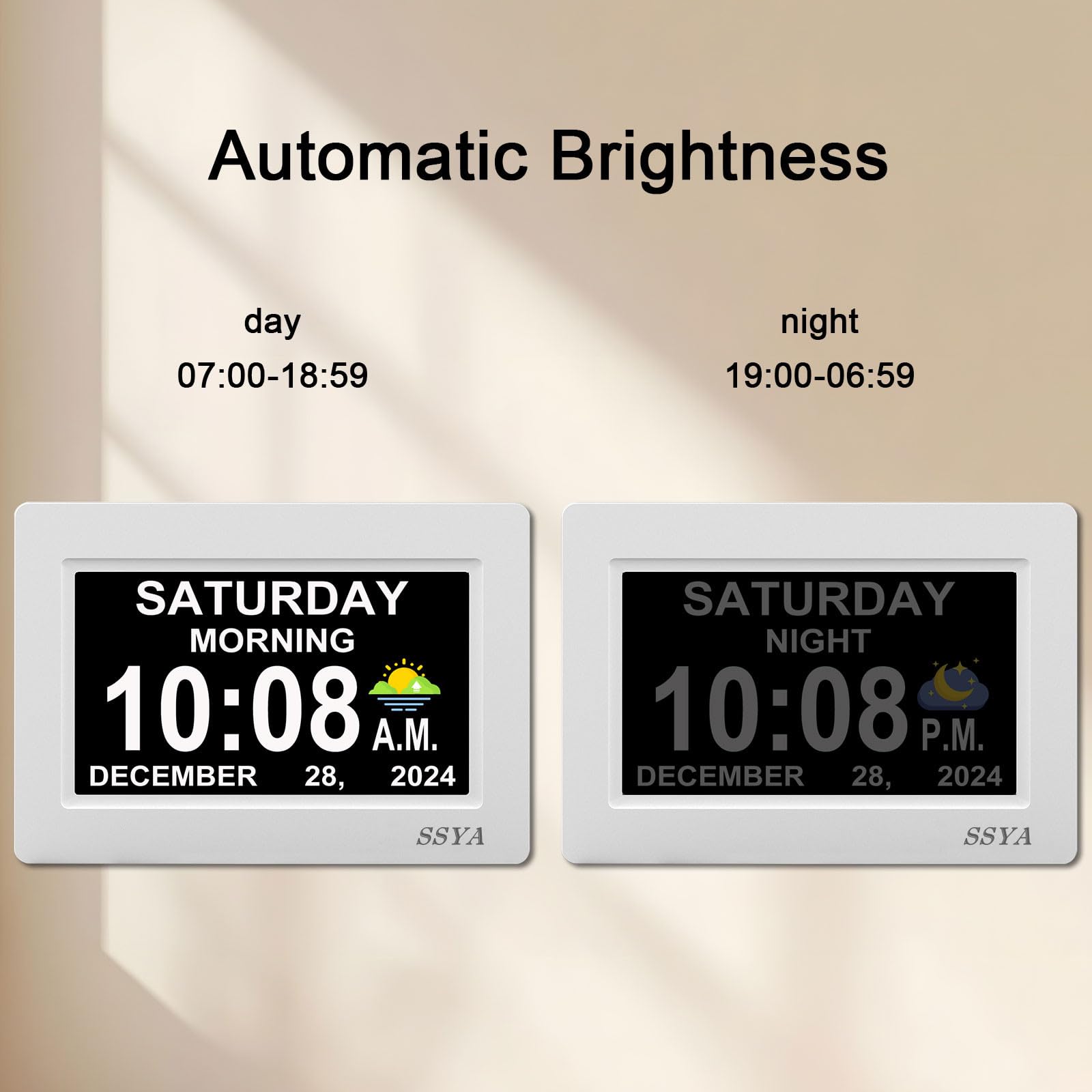 SSYA closeup screen texture showing HD clarity for easy reading