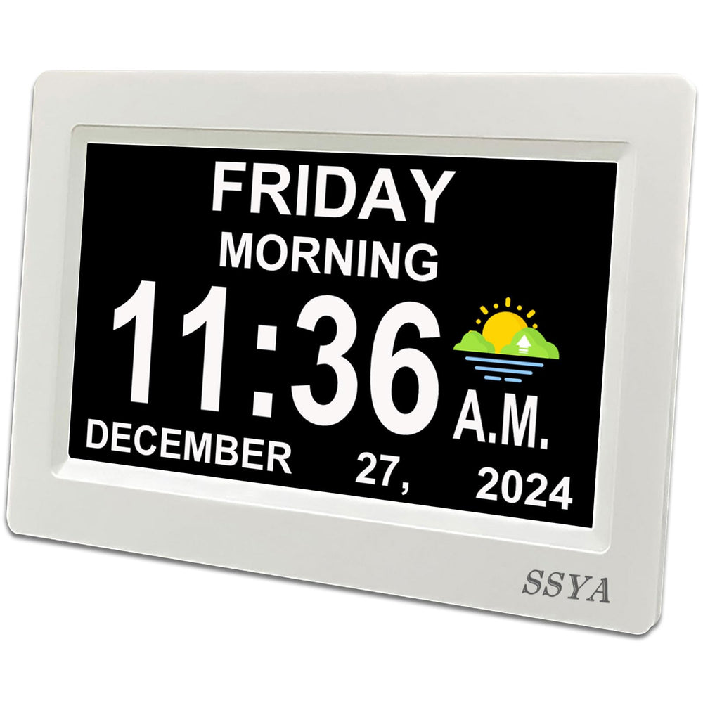 SSYA front display view showing clear date time for quick orientation