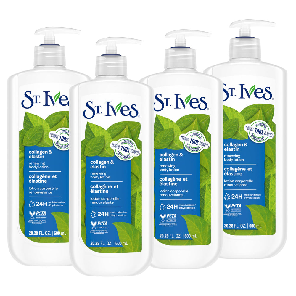 St. Ives front pump bottle showing packaging and easy dispensing benefit