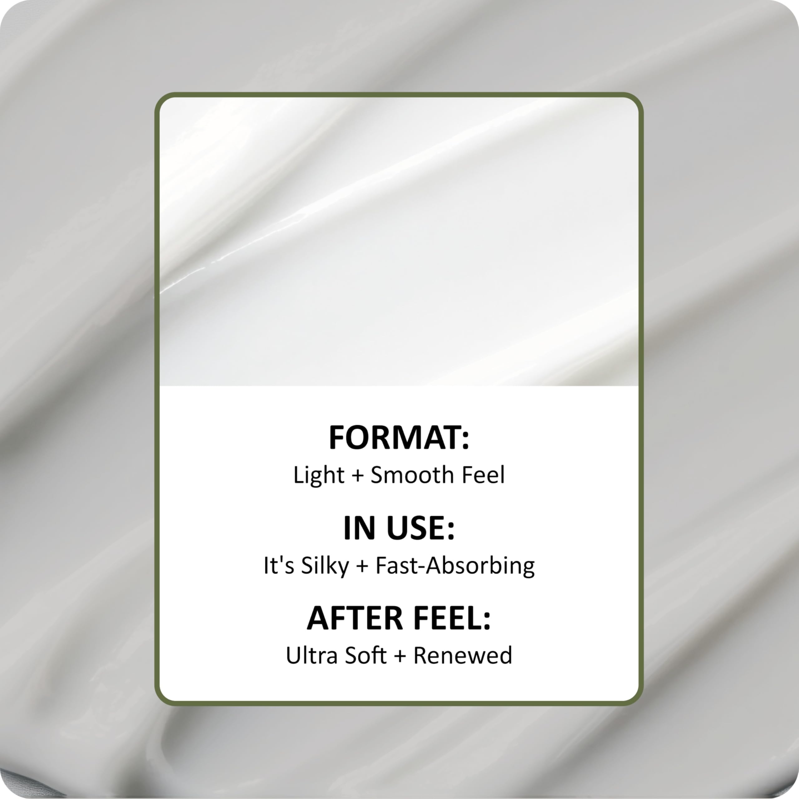 St. Ives lotion texture close-up showing lightweight spreadability