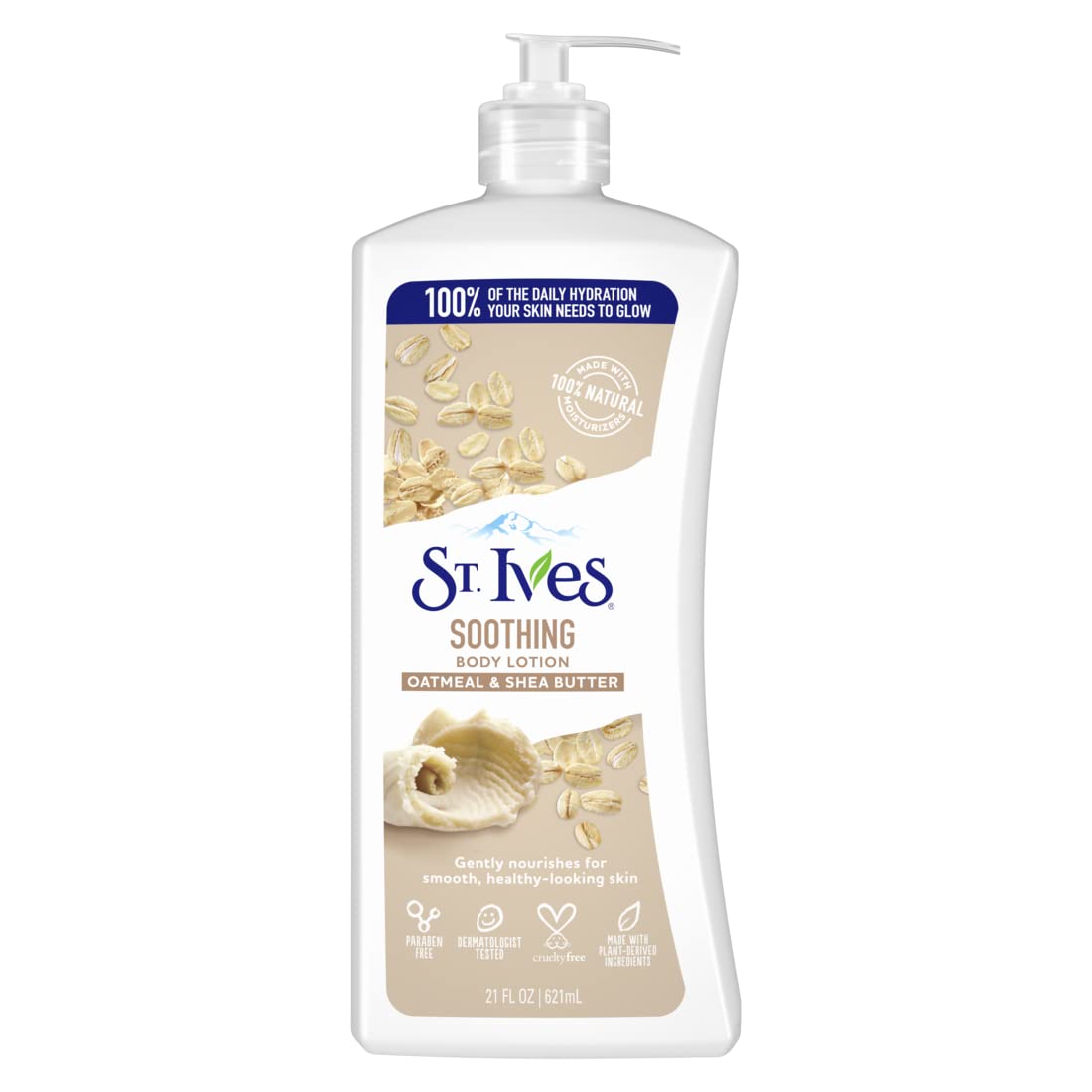 St. Ives pump dispenser close-up for easy single-handed use