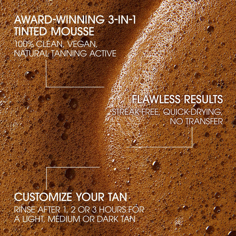 St.Tropez mousse texture with color guide for even coverage