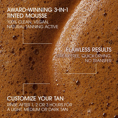 St.Tropez mousse texture with color guide for even coverage
