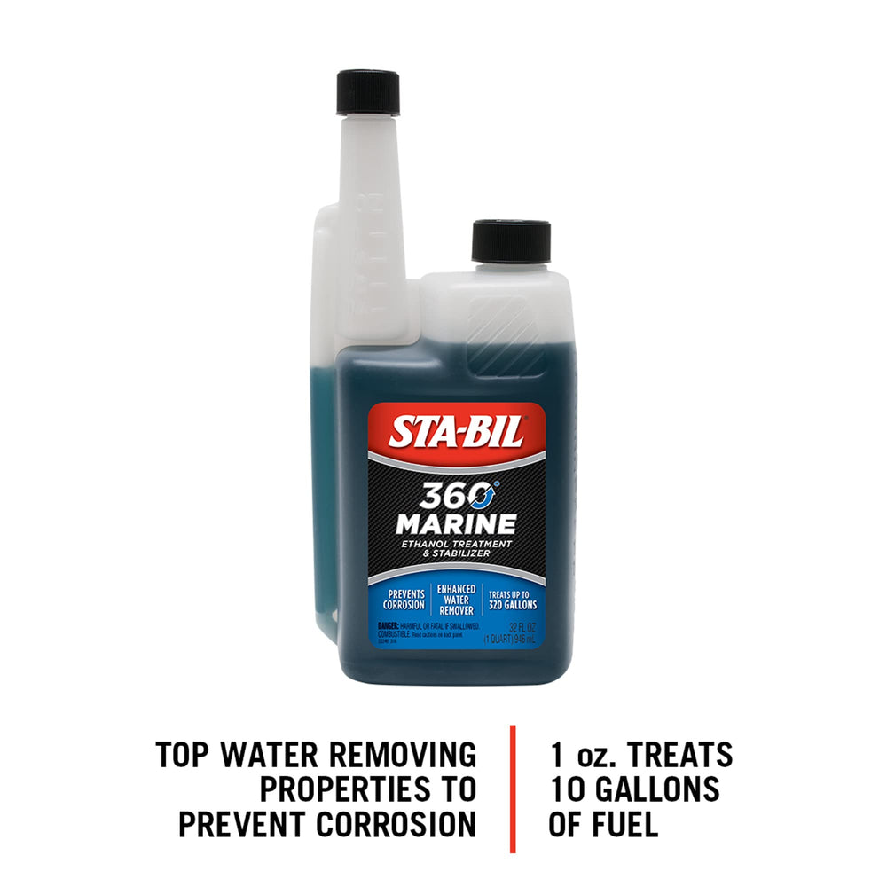 STA-BIL 360 bottle cap detail for secure pouring and measurement