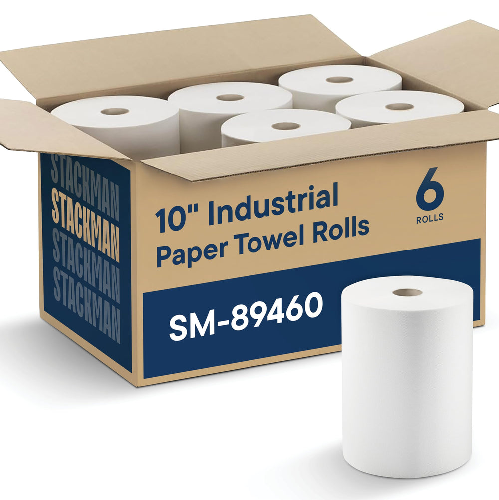 Stack Man front packaging showing six premium rolls and product branding for clarity