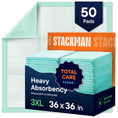 Stack Man front packaging showing 50-pack for easy storage and quick access