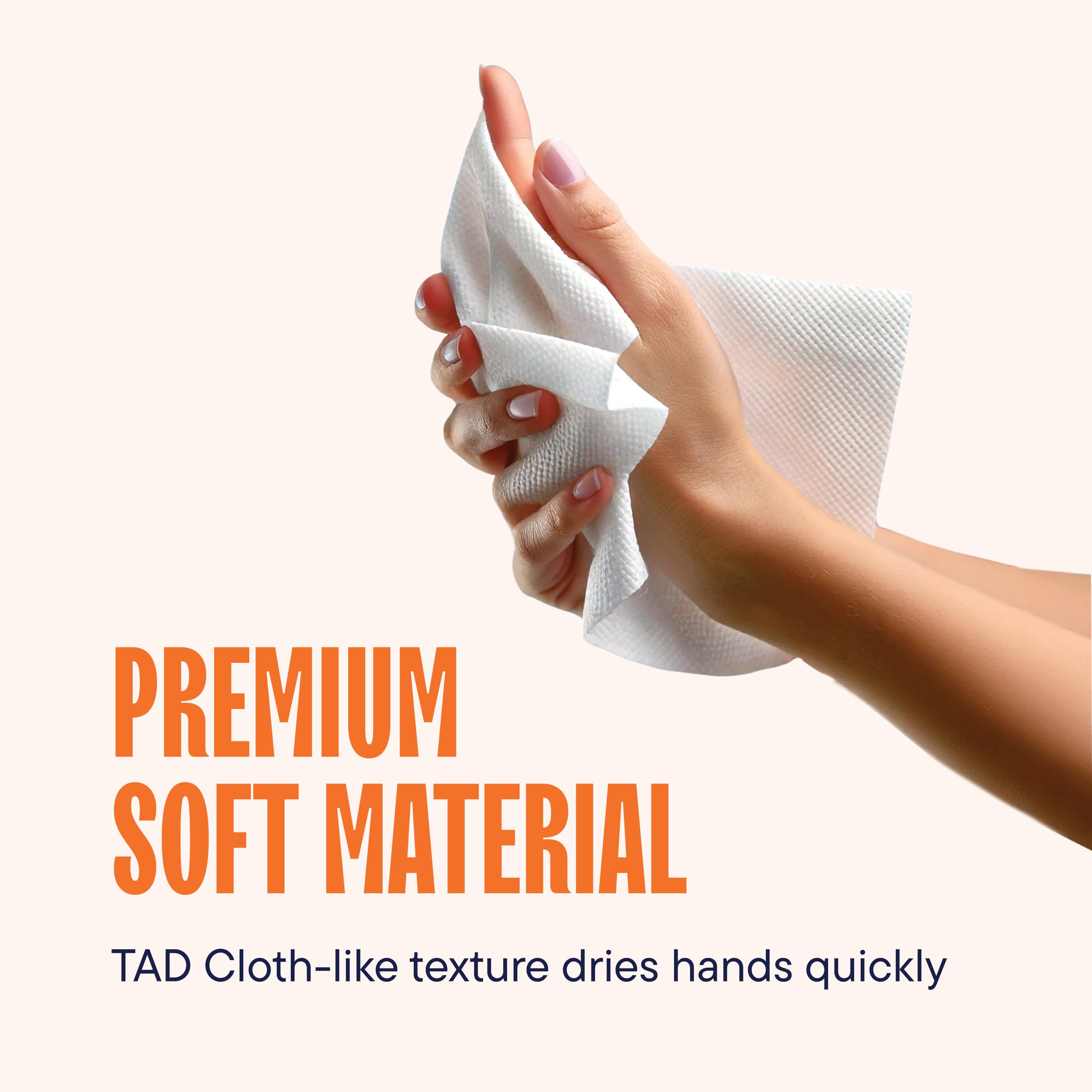Stack Man close-up of TAD cloth-like texture highlighting softness and absorbency