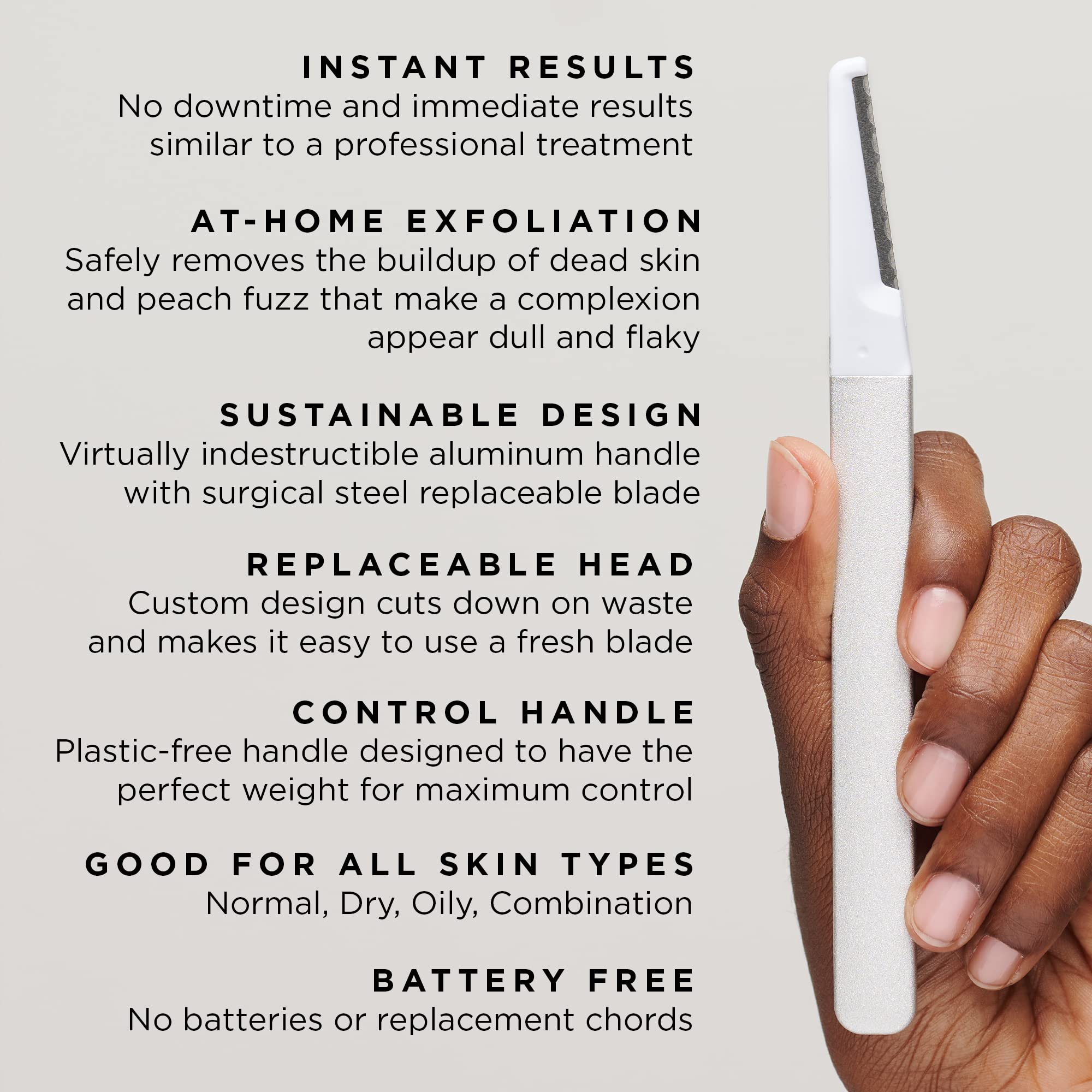 StackedSkincare open pack displaying all three blades for quick replacement and reliable performance