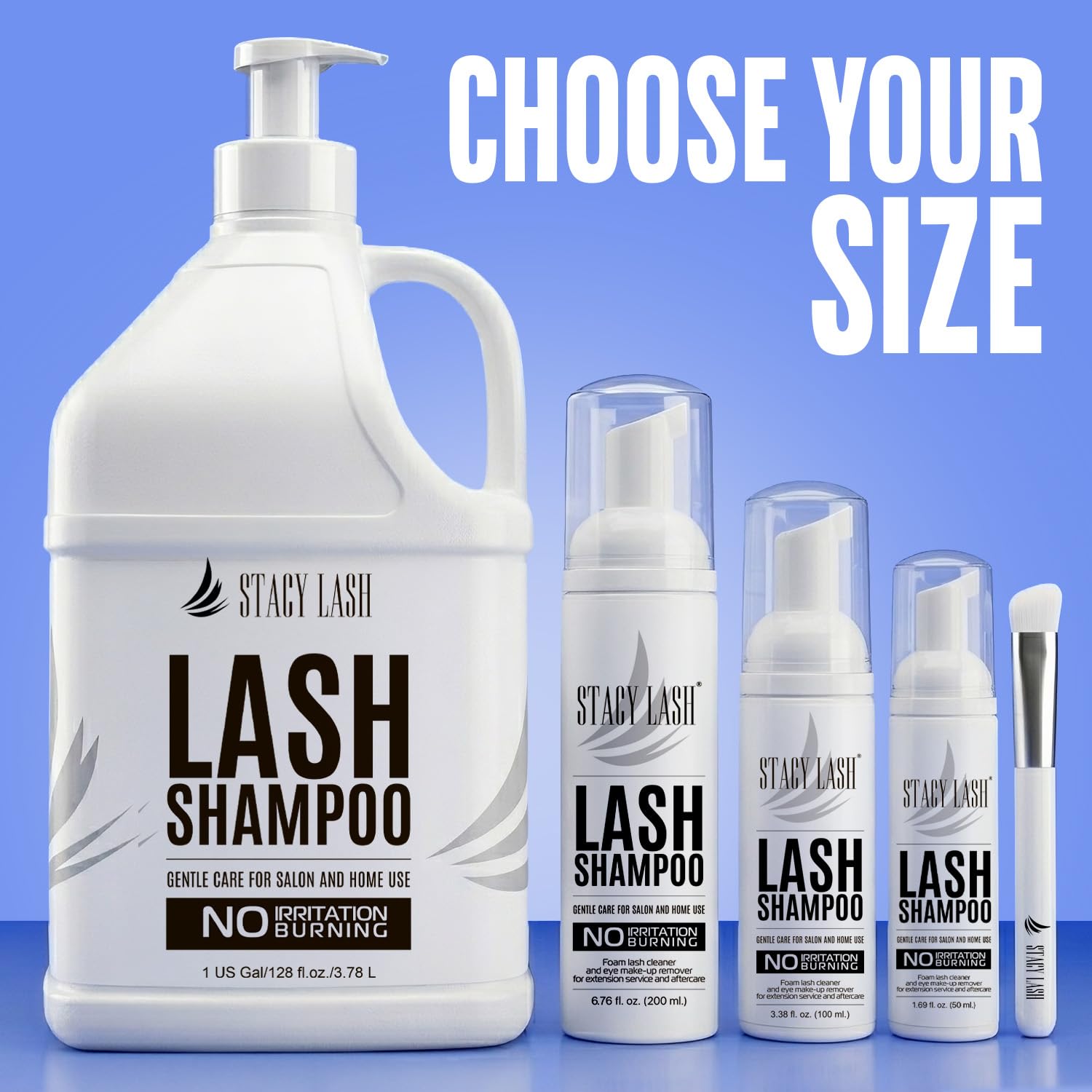 STACY LASH label ingredients closeup demonstrating free-from irritant formulation