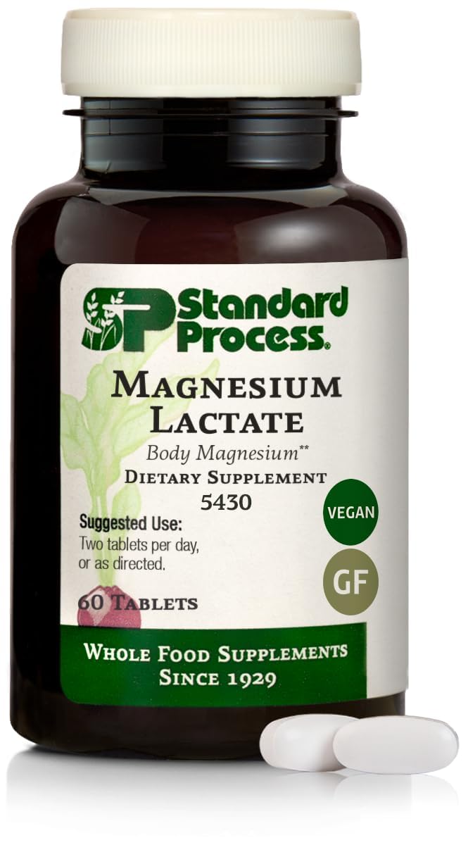 Standard Process bottle front packaging showing supplement label and benefits