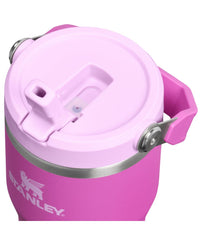 STANLEY tumbler side handle close-up showing sturdy carry handle for easy transport