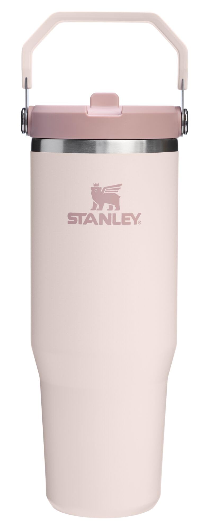 STANLEY front view of IceFlow 2.0 Rose Quartz shows size and sleek design benefit: easy grab