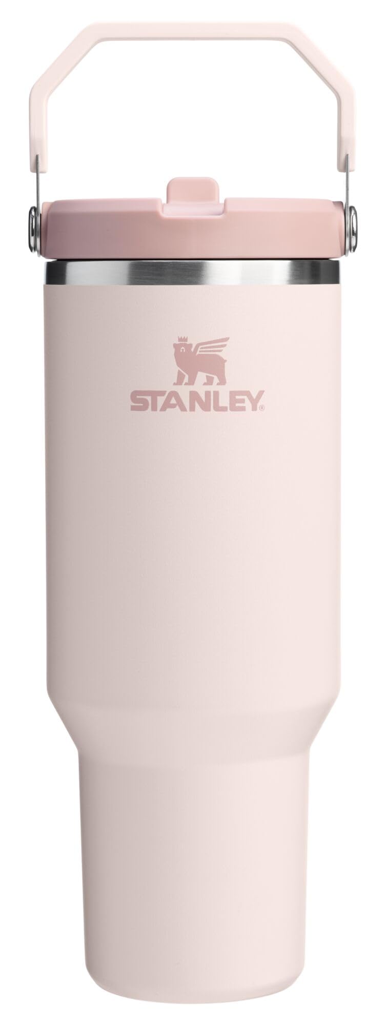 STANLEY front view of 40 oz IceFlow 2.0 in Rose Quartz showing capacity and design benefits