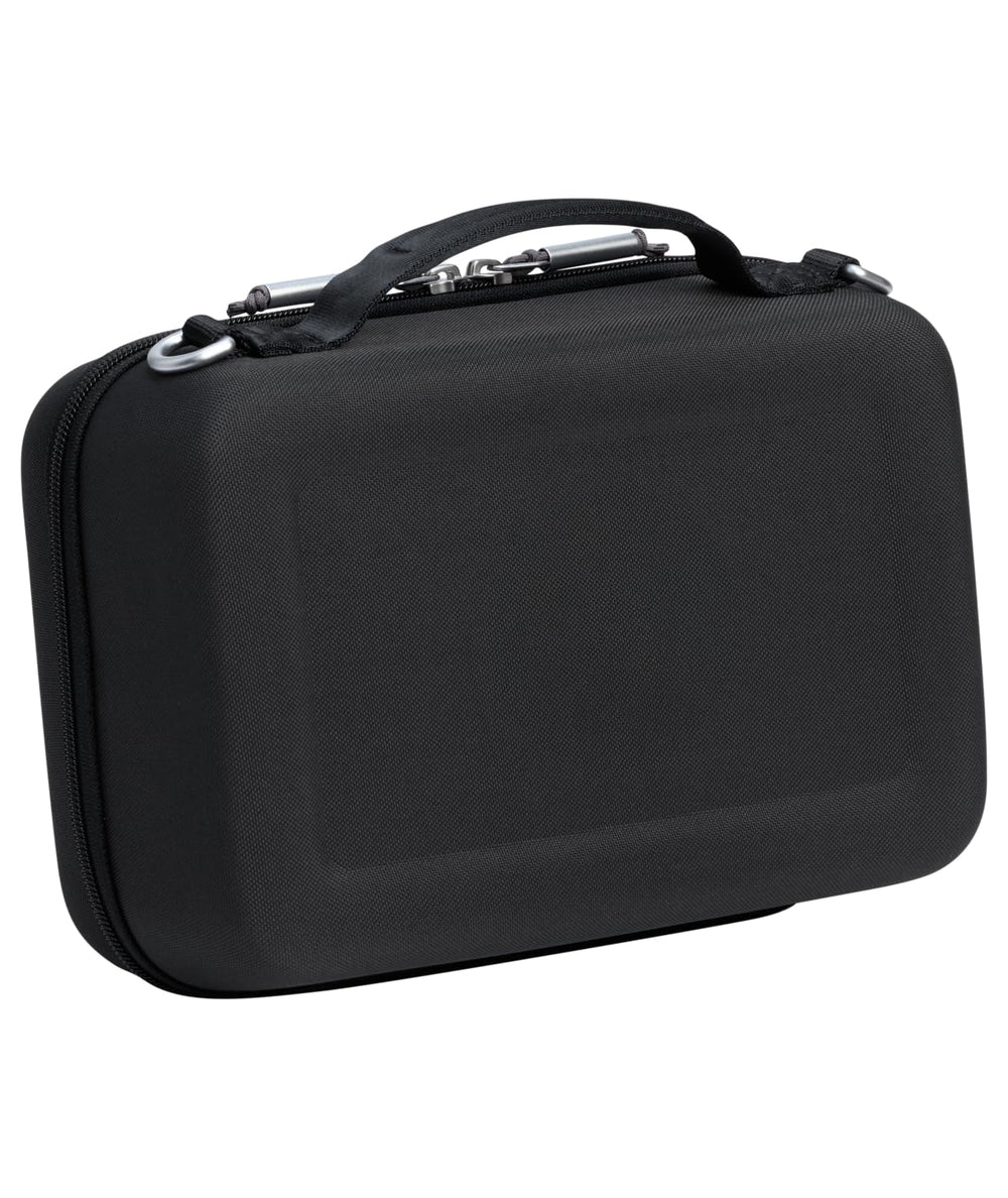 STANLEY worn with shoulder strap during commute demonstrating hands-free convenience