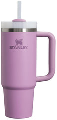 STANLEY front view of lilac 30 oz Quencher showing handle and lid — durable design benefit