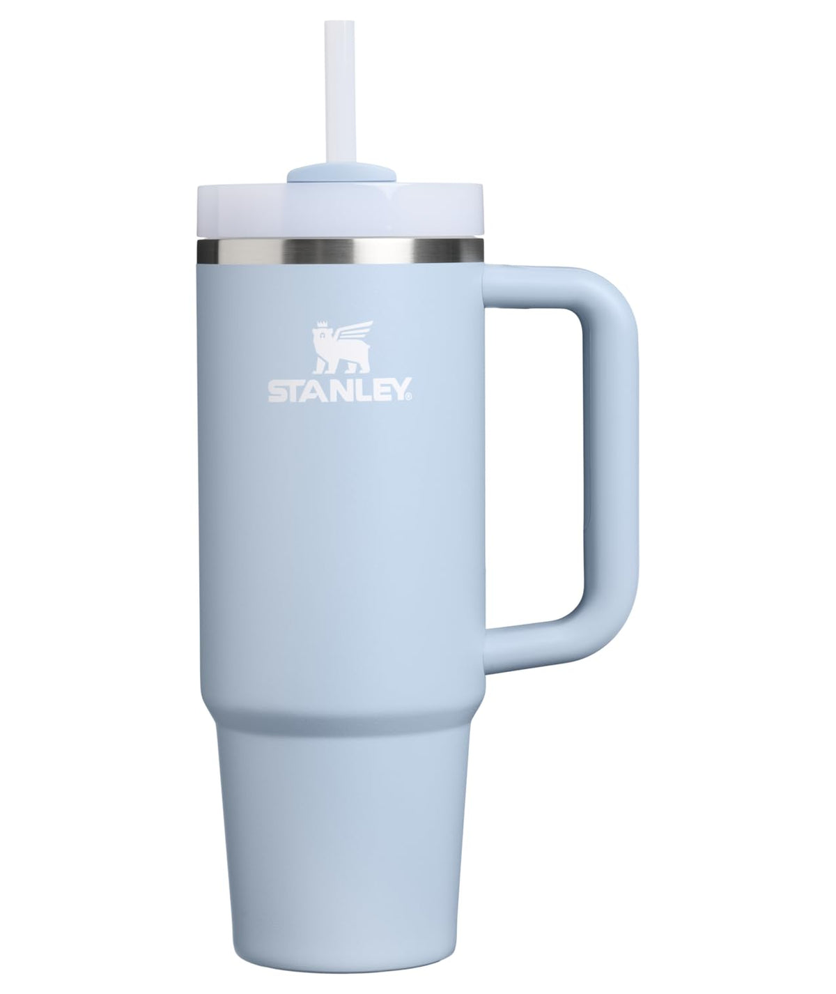 STANLEY front view of blue dream stone tumbler showing design and capacity benefit