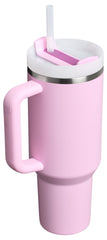 stanley ergonomic handle detail on tumbler highlighting comfortable carry benefit