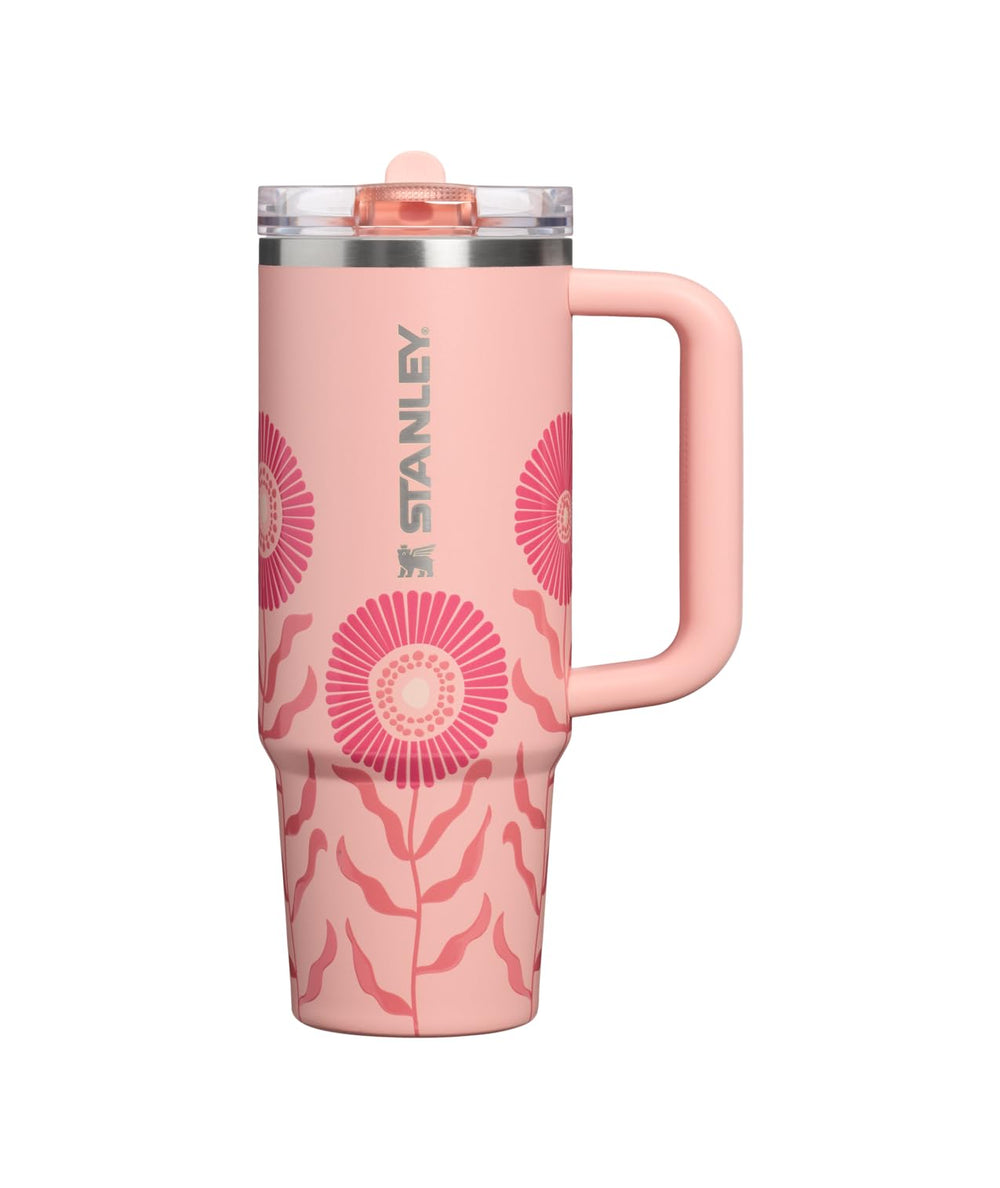 STANLEY Quencher front view showing 30 oz capacity and Sorbet Garden finish for stylish hydration