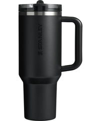 STANLEY front view of 40 oz black Quencher showing durable design and capacity