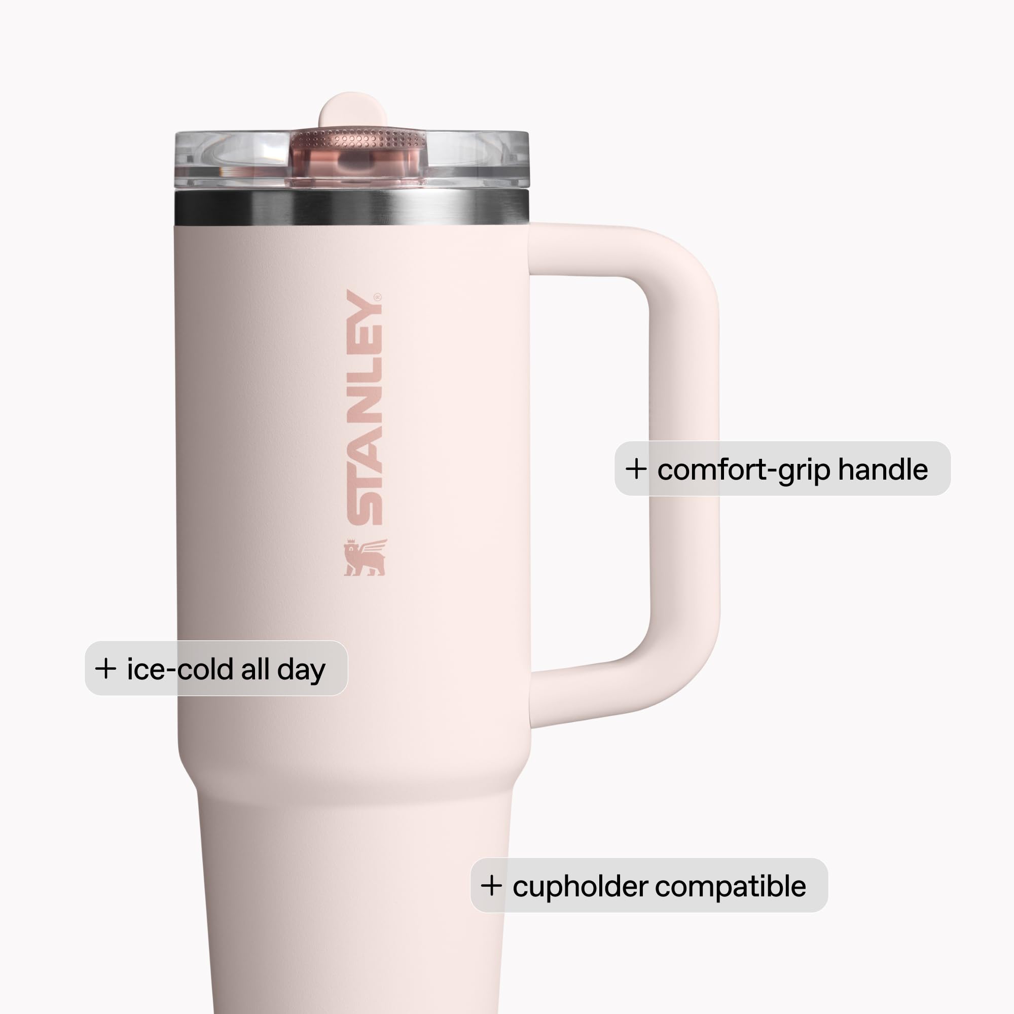 STANLEY lid components displayed to show easy assembly and cleaning benefit