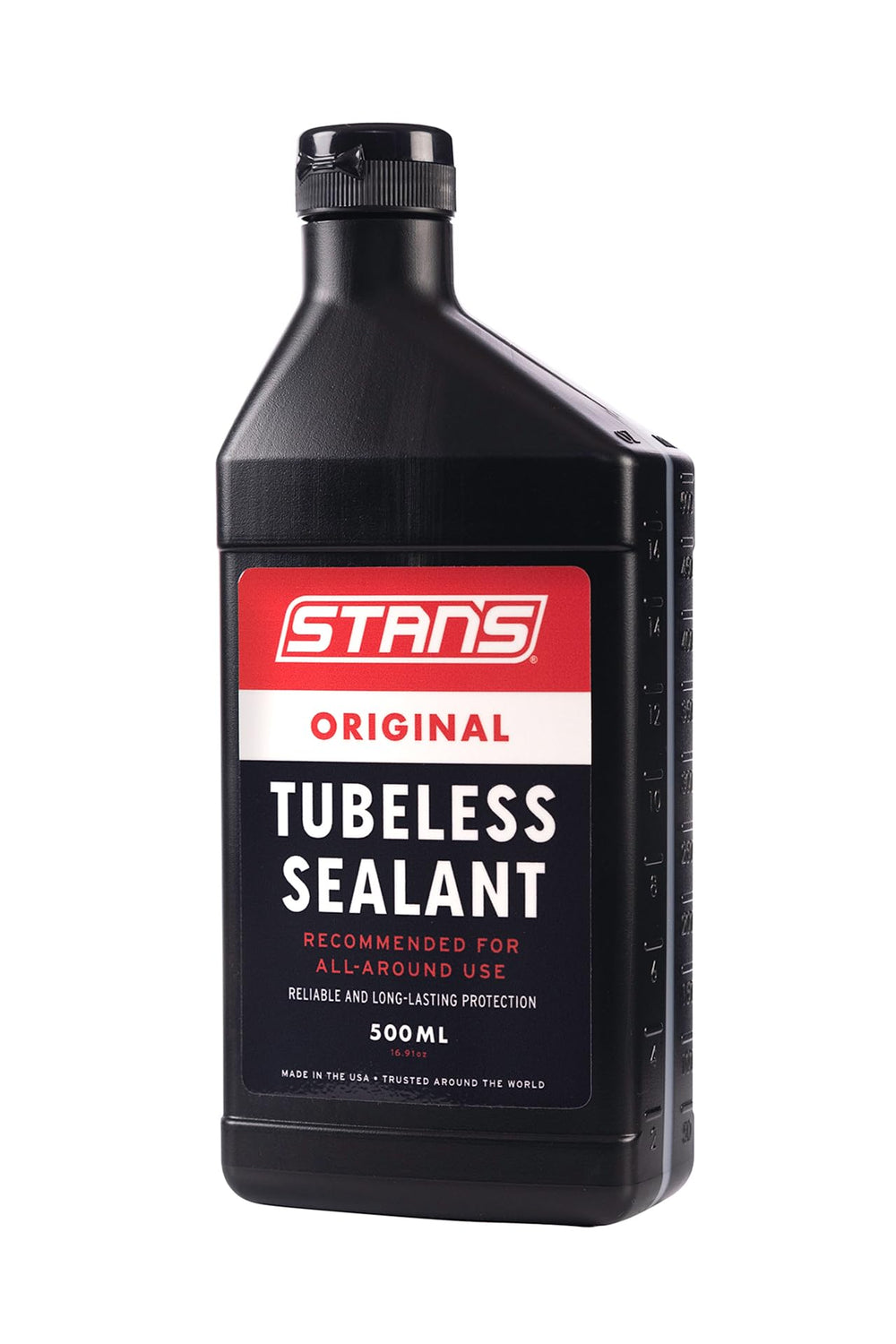Interior of tubeless tire coated with Stan's NoTubes offering continuous protection