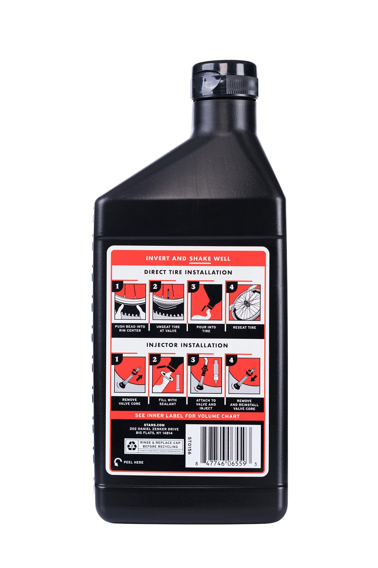 Stan's NoTubes with valve-core injector demonstrating tidy installation benefit