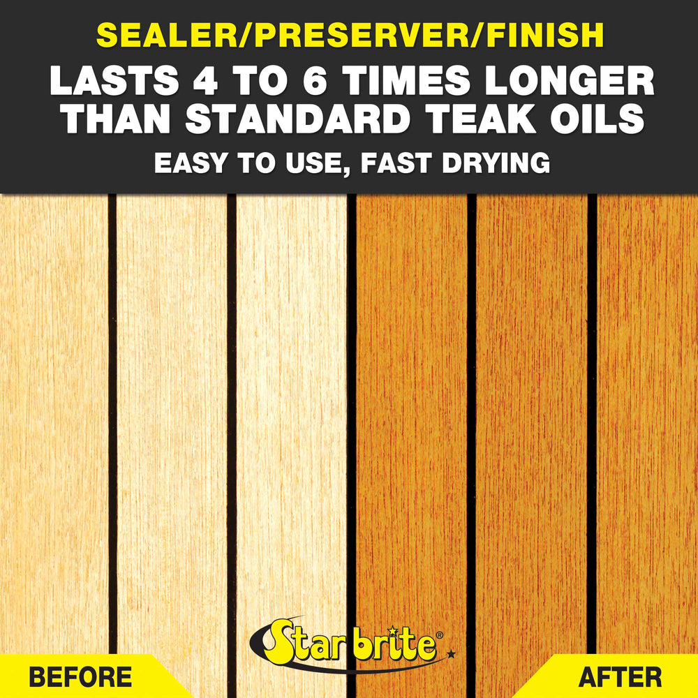 STAR BRITE wiping excess oil with cloth to ensure even, durable finish