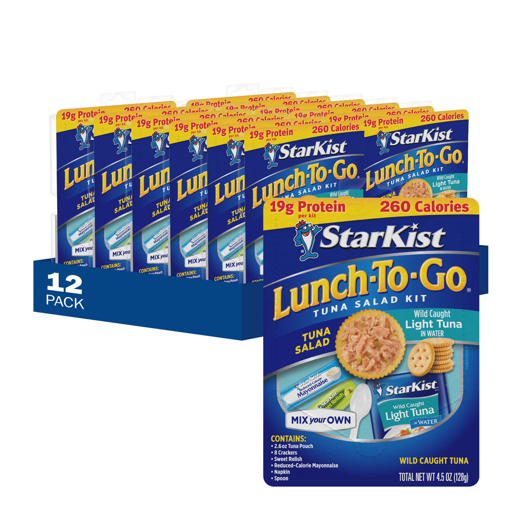 StarKist front packaging lunch-to-go kit showing complete contents for easy meals