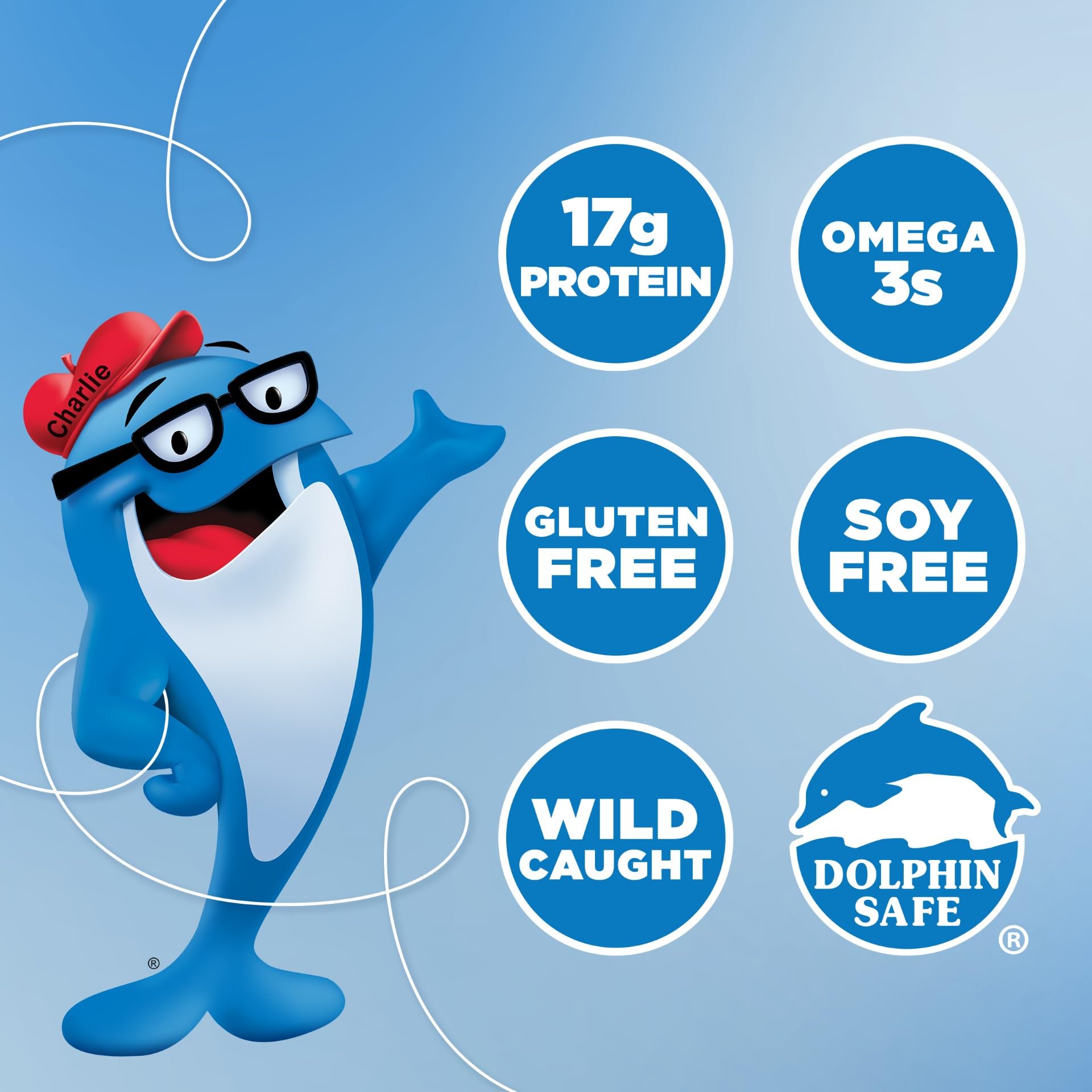 StarKist nutrition label close-up showing protein and reduced sodium details