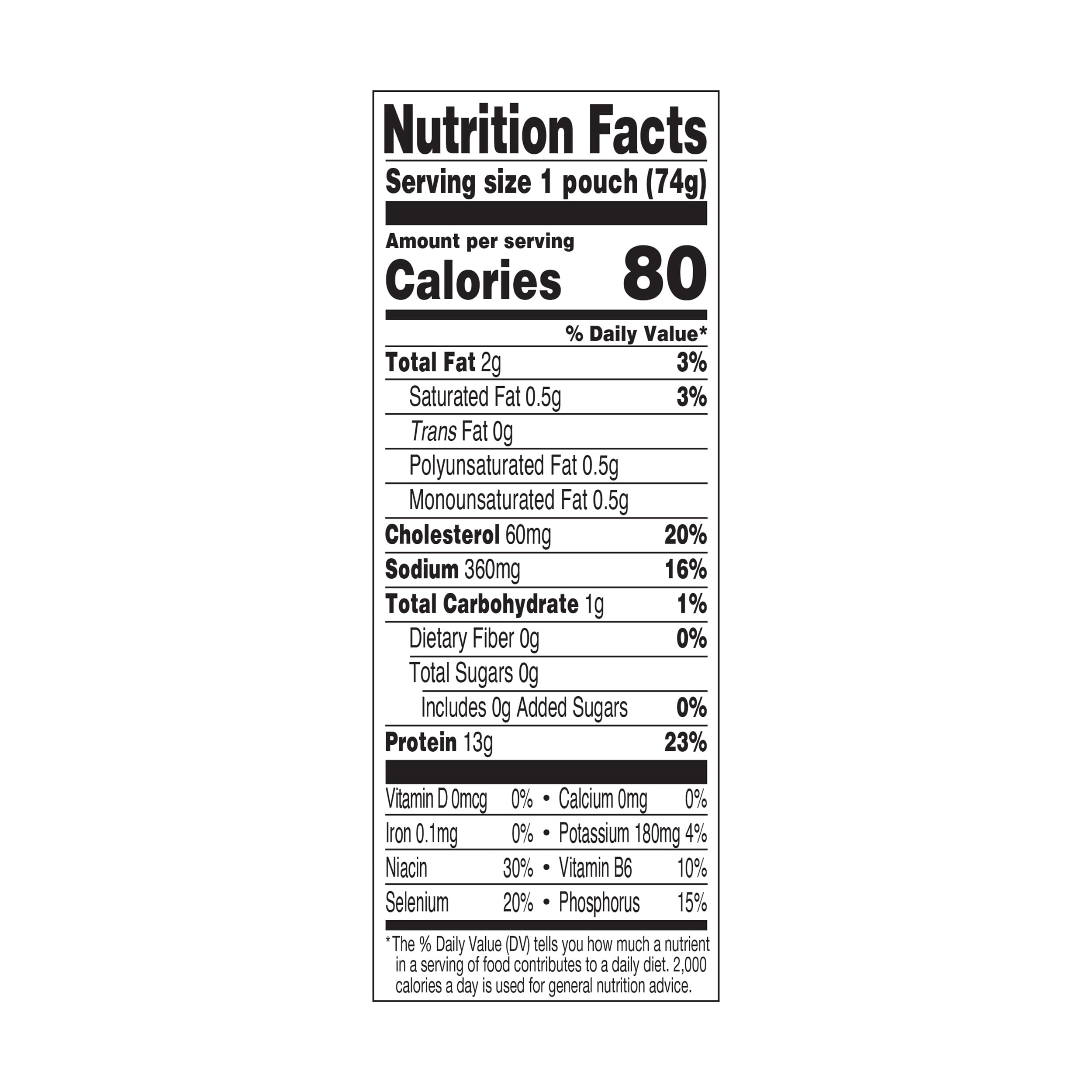 StarKist pouch in hand showing 2.6 oz portion for simple portion control