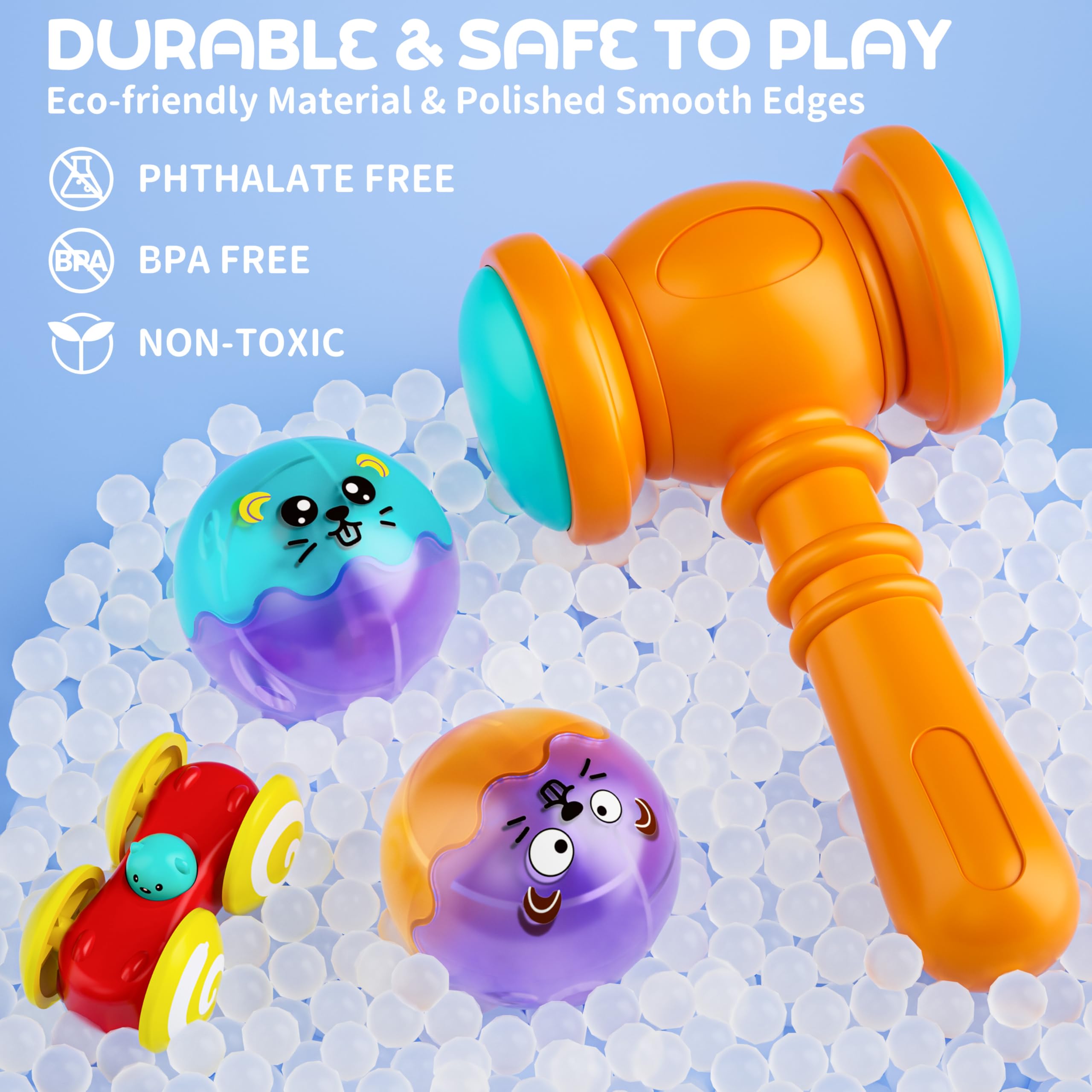 Stay Fun child playing on floor with tower, encourages focused hands-on learning