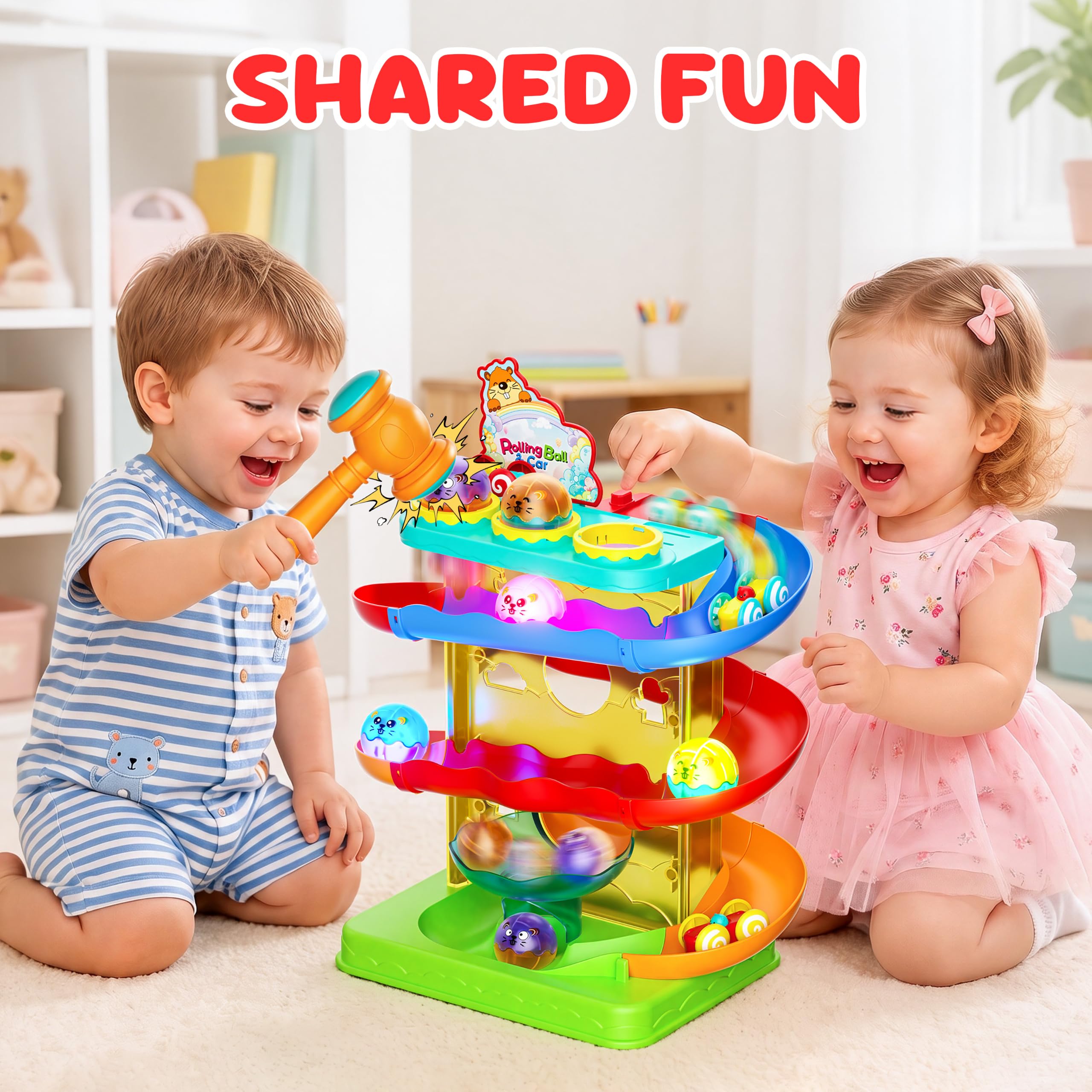 Stay Fun colorful track texture close-up, emphasizes durable, smooth finishes