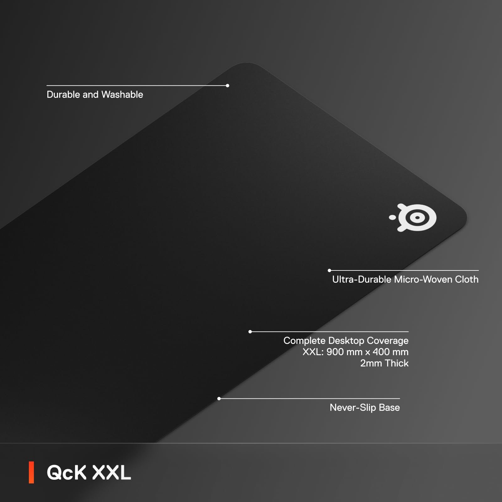 SteelSeries QcK used in gaming setup showing stable tracking for fast play