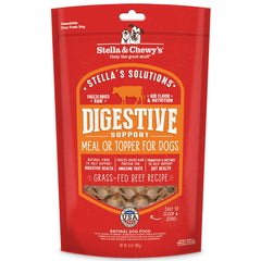 Stella & Chewy's front package showing grass-fed beef and digestive benefits