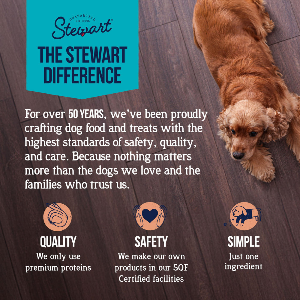 Dog trainer offering Stewart wild salmon treat during training for quick reinforcement