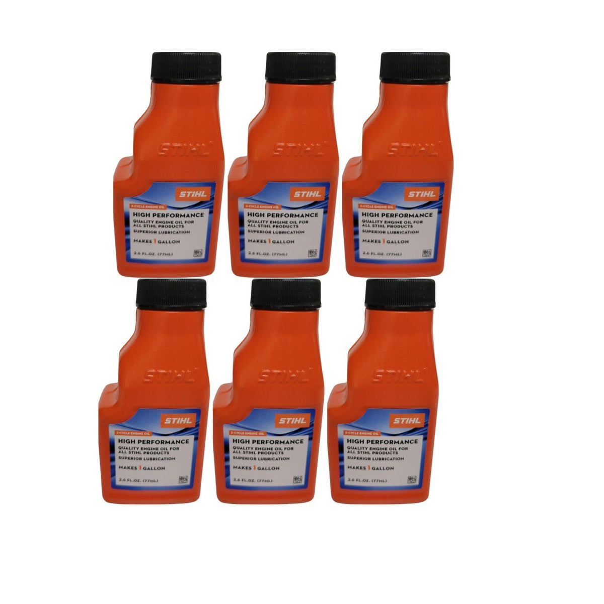 STIHL front view of six-pack bottles showing compact packaging and easy transport