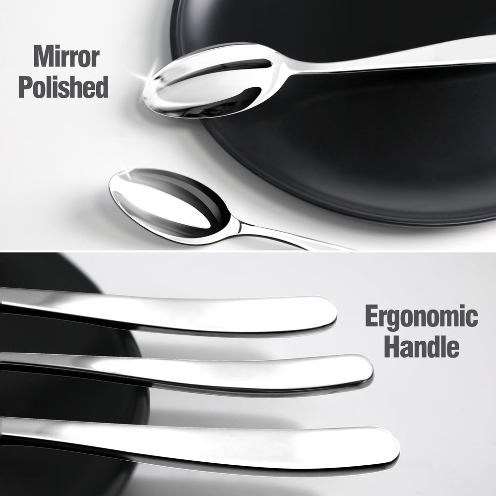 Stilloye spoon bowl closeup showcasing mirror polish and easy food release