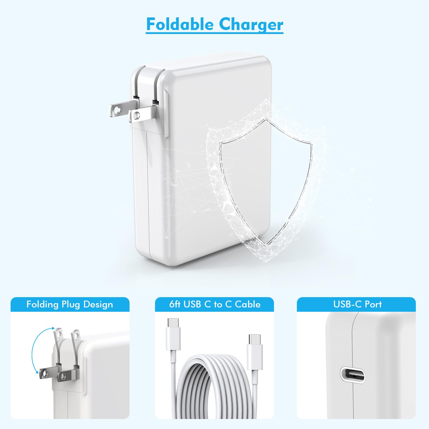 Hand holding StinkLight 6ft cable to show length and scale, flexible cable for comfortable charging