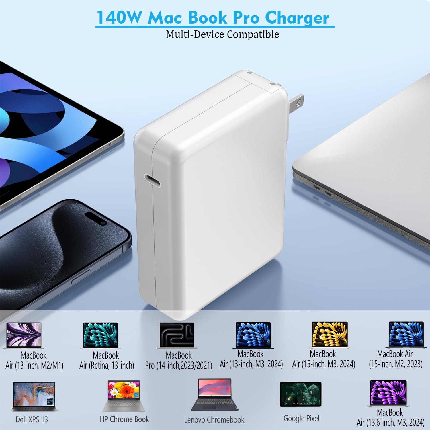 StinkLight charger and cable neatly stored in included box, organized travel-friendly kit